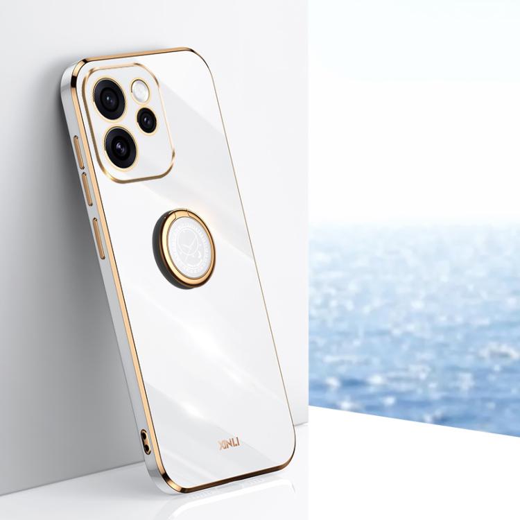 XINLI Straight Edge 6D Electroplate TPU Phone Case with Ring Holder, For OPPO Reno15 Pro 5G Global, For OPPO Reno15 5G Global, For OPPO Find X9 5G