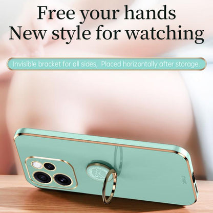 XINLI Straight Edge 6D Electroplate TPU Phone Case with Ring Holder, For OPPO Reno15 Pro 5G Global, For OPPO Reno15 5G Global, For OPPO Find X9 5G
