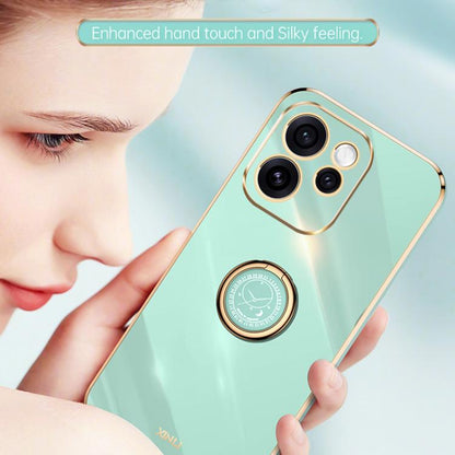 XINLI Straight Edge 6D Electroplate TPU Phone Case with Ring Holder, For OPPO Reno15 Pro 5G Global, For OPPO Reno15 5G Global, For OPPO Find X9 5G
