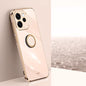 XINLI Straight Edge 6D Electroplate TPU Phone Case with Ring Holder, For OPPO Reno15 Pro 5G Global, For OPPO Reno15 5G Global, For OPPO Find X9 5G