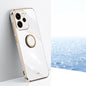 XINLI Straight Edge 6D Electroplate TPU Phone Case with Ring Holder, For OPPO Reno15 Pro 5G Global, For OPPO Reno15 5G Global, For OPPO Find X9 5G