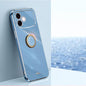 XINLI Straight Edge 6D Electroplate TPU Phone Case with Ring Holder, For OPPO A6s Pro 4G, For OPPO Reno15 F 5G Global, For OPPO A6x 4G / 5G Global