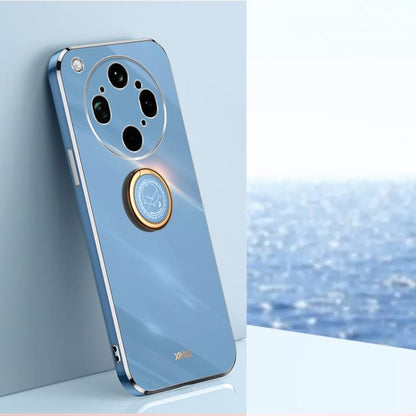 XINLI Straight Edge 6D Electroplate TPU Phone Case with Ring Holder, For OPPO Reno16 Pro 5G Global, For OPPO Reno16 5G Global, For OPPO Find X9 Ultra 5G