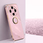 XINLI Straight Edge 6D Electroplate TPU Phone Case with Ring Holder, For OPPO Reno16 Pro 5G Global, For OPPO Reno16 5G Global, For OPPO Find X9 Ultra 5G