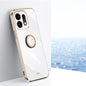 XINLI Straight Edge 6D Electroplate TPU Phone Case with Ring Holder, For OPPO Reno16 Pro 5G Global, For OPPO Reno16 5G Global, For OPPO Find X9 Ultra 5G