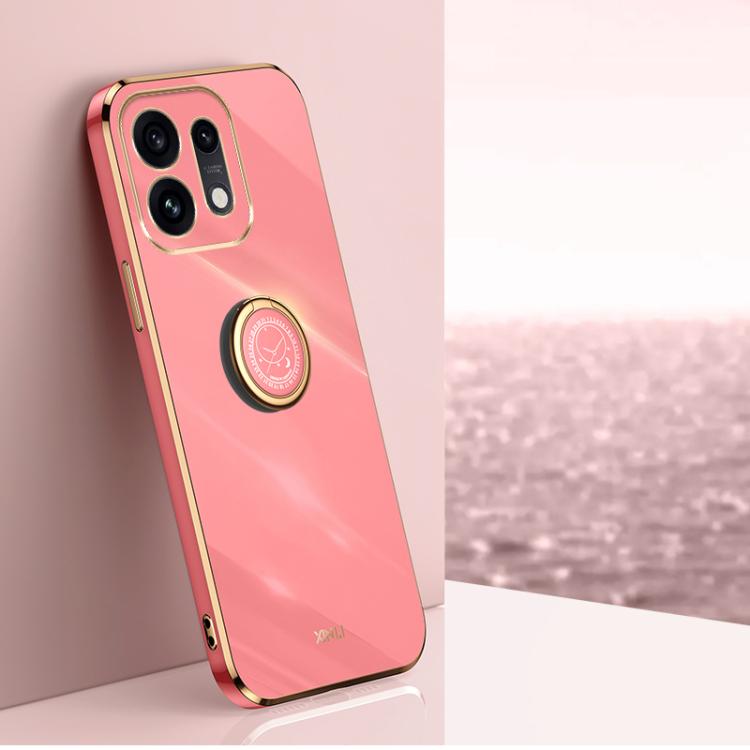 XINLI Straight Edge 6D Electroplate TPU Phone Case with Ring Holder, For OPPO Reno16 Pro 5G Global, For OPPO Reno16 5G Global, For OPPO Find X9 Ultra 5G