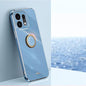 XINLI Straight Edge 6D Electroplate TPU Phone Case with Ring Holder, For OPPO Reno16 Pro 5G Global, For OPPO Reno16 5G Global, For OPPO Find X9 Ultra 5G