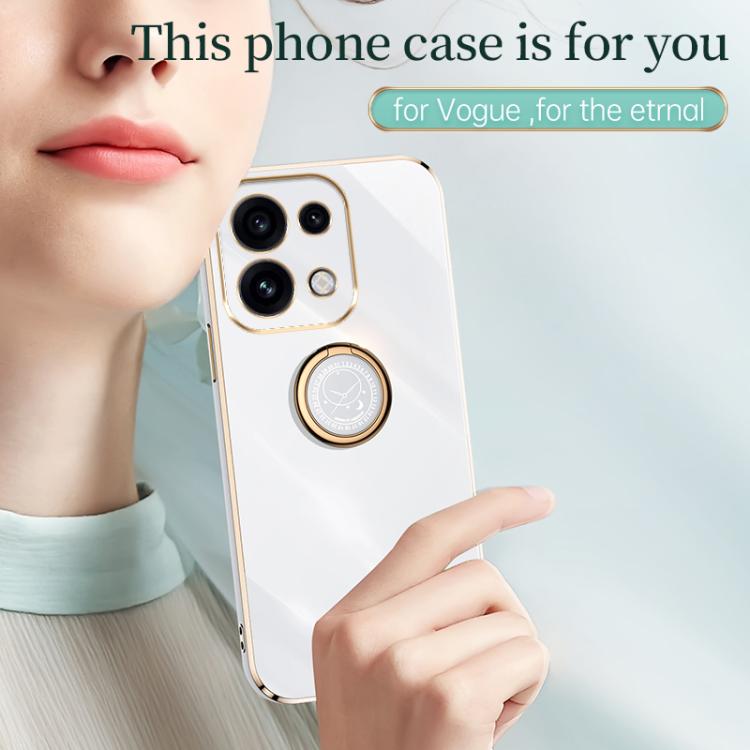 XINLI Straight Edge 6D Electroplate TPU Phone Case with Ring Holder, For OPPO Reno16 Pro 5G Global, For OPPO Reno16 5G Global, For OPPO Find X9 Ultra 5G
