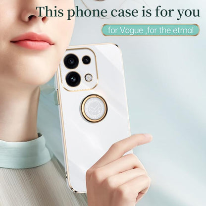 XINLI Straight Edge 6D Electroplate TPU Phone Case with Ring Holder, For OPPO Reno16 Pro 5G Global, For OPPO Reno16 5G Global, For OPPO Find X9 Ultra 5G
