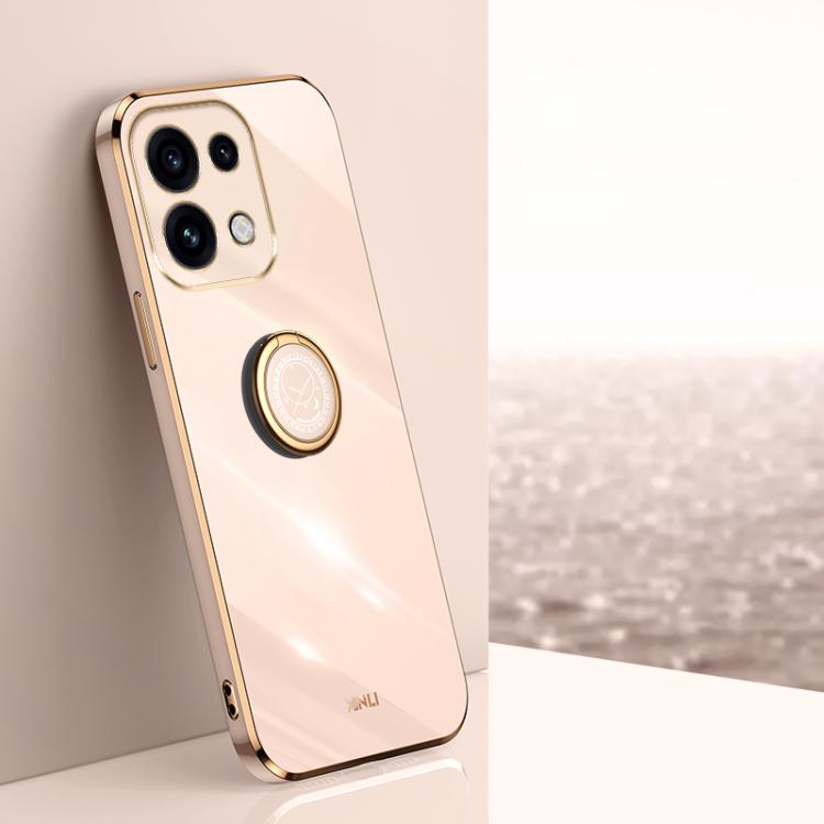 XINLI Straight Edge 6D Electroplate TPU Phone Case with Ring Holder, For OPPO Reno16 Pro 5G Global, For OPPO Reno16 5G Global, For OPPO Find X9 Ultra 5G