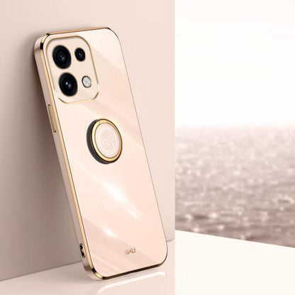 XINLI Straight Edge 6D Electroplate TPU Phone Case with Ring Holder, For OPPO Reno16 Pro 5G Global, For OPPO Reno16 5G Global, For OPPO Find X9 Ultra 5G