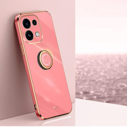 XINLI Straight Edge 6D Electroplate TPU Phone Case with Ring Holder, For OPPO Reno16 Pro 5G Global, For OPPO Reno16 5G Global, For OPPO Find X9 Ultra 5G