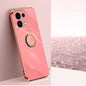 XINLI Straight Edge 6D Electroplate TPU Phone Case with Ring Holder, For OPPO Reno16 Pro 5G Global, For OPPO Reno16 5G Global, For OPPO Find X9 Ultra 5G