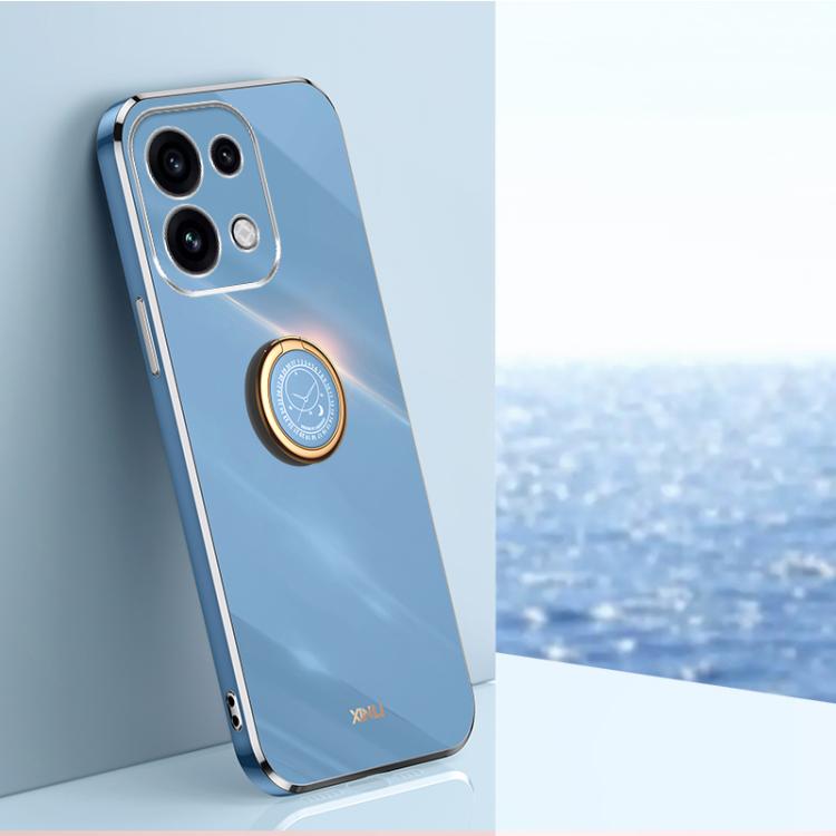 XINLI Straight Edge 6D Electroplate TPU Phone Case with Ring Holder, For OPPO Reno16 Pro 5G Global, For OPPO Reno16 5G Global, For OPPO Find X9 Ultra 5G