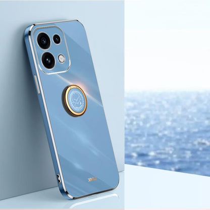XINLI Straight Edge 6D Electroplate TPU Phone Case with Ring Holder, For OPPO Reno16 Pro 5G Global, For OPPO Reno16 5G Global, For OPPO Find X9 Ultra 5G