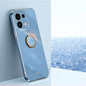 XINLI Straight Edge 6D Electroplate TPU Phone Case with Ring Holder, For OPPO Reno16 Pro 5G Global, For OPPO Reno16 5G Global, For OPPO Find X9 Ultra 5G