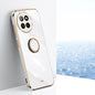 XINLI Straight 6D Plating Gold Edge TPU Shockproof Case with Ring Holder