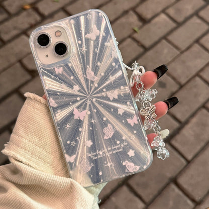 Fireworks Butterfly Pattern Double-layer Acrylic+TPU Shockproof Phone Case