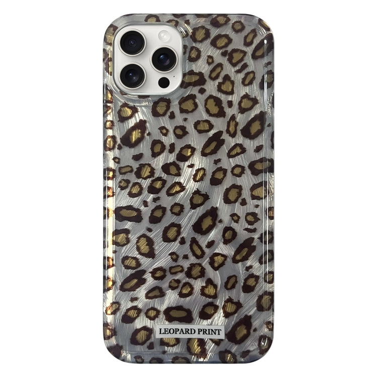 Feather Leopard Print Pattern Double-layer Acrylic+TPU Shockproof Phone Case