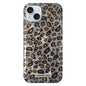 Feather Leopard Print Pattern Double-layer Acrylic+TPU Shockproof Phone Case