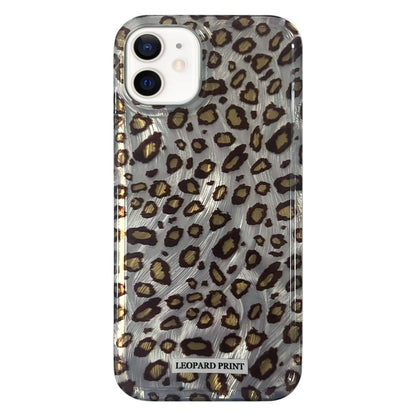 Feather Leopard Print Pattern Double-layer Acrylic+TPU Shockproof Phone Case