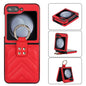 V-shaped PU Hybrid TPU Ring Holder Phone Case, For Samsung Galaxy Z Flip6 / Flip7 FE, For Samsung Galaxy Z Flip5