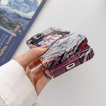 Precise Hole Oil Painting Glossy PC Phone Case, For iPhone 15 Pro Max, For iPhone 15 Pro, For iPhone 15 Plus, For iPhone 15