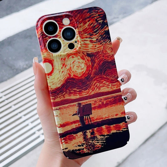 Precise Hole Oil Painting Pattern PC Phone Case