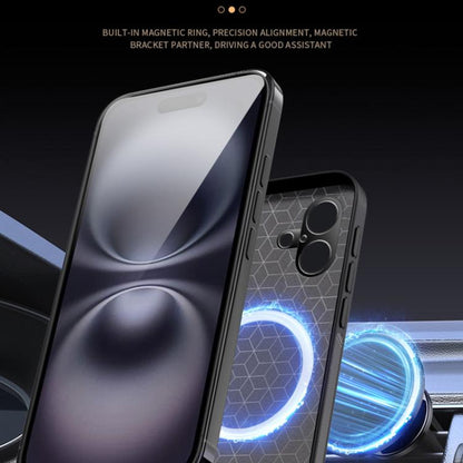 HUIYI Leather Magnetic Phone Case, For iPhone 16, For iPhone 15 Pro Max, For iPhone 15 Pro, For iPhone 15 Plus