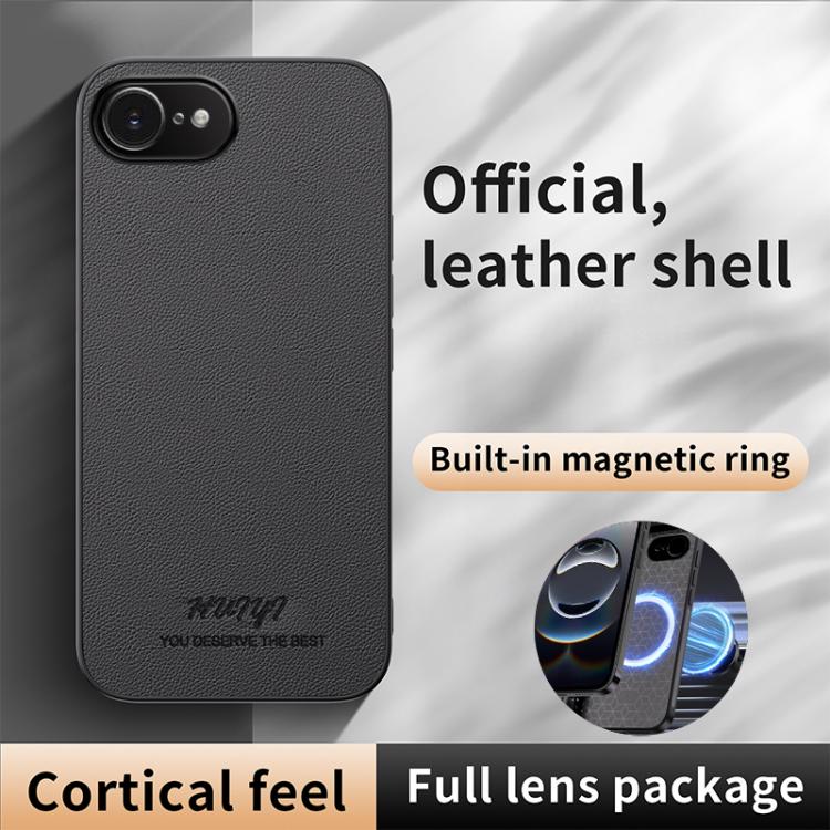 HUIYI Leather Magnetic Phone Case, For iPhone 17e / 16e, For iPhone 16 Pro Max, For iPhone 16 Pro, For iPhone 16 Plus