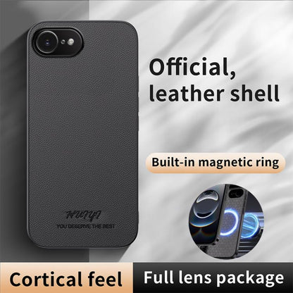 HUIYI Leather Magnetic Phone Case, For iPhone 17e / 16e, For iPhone 16 Pro Max, For iPhone 16 Pro, For iPhone 16 Plus
