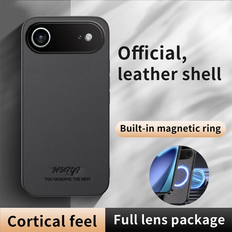 HUIYI Leather Magnetic Phone Case, For iPhone Air, For iPhone 16 Pro Max, For iPhone 16 Pro, For iPhone 16 Plus
