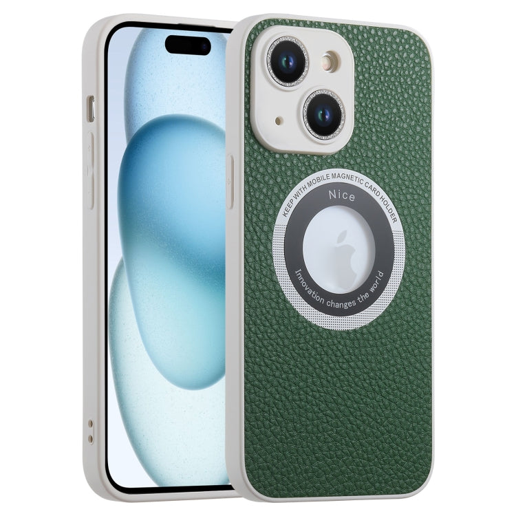 Litchi Texture MagSafe TPU Full Coverage Shockproof Phone Case, For iPhone 15 Pro Max, For iPhone 15 Pro, For iPhone 15 Plus, For iPhone 15
