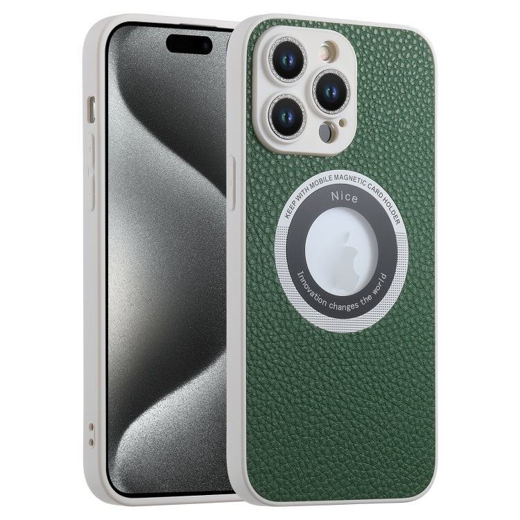 Litchi Texture MagSafe TPU Full Coverage Shockproof Phone Case