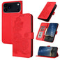 Datura Flower Embossed Flip Leather Phone Case, For iPhone 18 Pro / 17 Pro, For iPhone 18 Pro Max / 17 Pro Max, For iPhone 17e / 16e