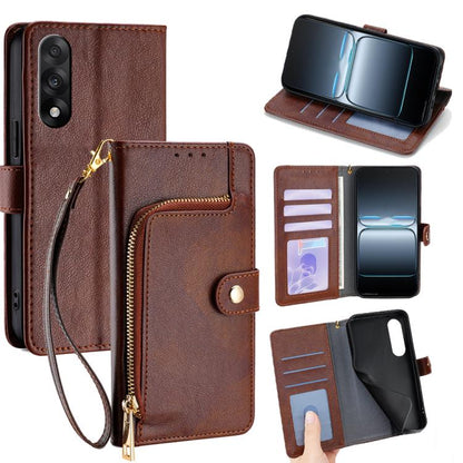 Zipper Bag Leather Phone Case, For OnePlus Turbo 6 / 6V, For OnePlus Ace 6, For OnePlus 15 5G, For OnePlus Ace 5 Ultra / Nord 5, For OnePlus Ace 5 Racing / Nord CE5, For OnePlus Ace 5 / 5 Pro