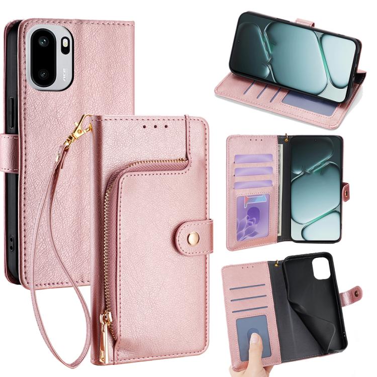 Zipper Bag Leather Phone Case, For OnePlus Turbo 6 / 6V, For OnePlus Ace 6, For OnePlus 15 5G, For OnePlus Ace 5 Ultra / Nord 5, For OnePlus Ace 5 Racing / Nord CE5, For OnePlus Ace 5 / 5 Pro