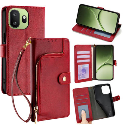 Zipper Bag Leather Phone Case, For OnePlus 15T 5G, For OnePlus Turbo 6 / 6V, For OnePlus Ace 6, For OnePlus 15 5G, For OnePlus Ace 5 Ultra / Nord 5, For OnePlus Ace 5 Racing / Nord CE5