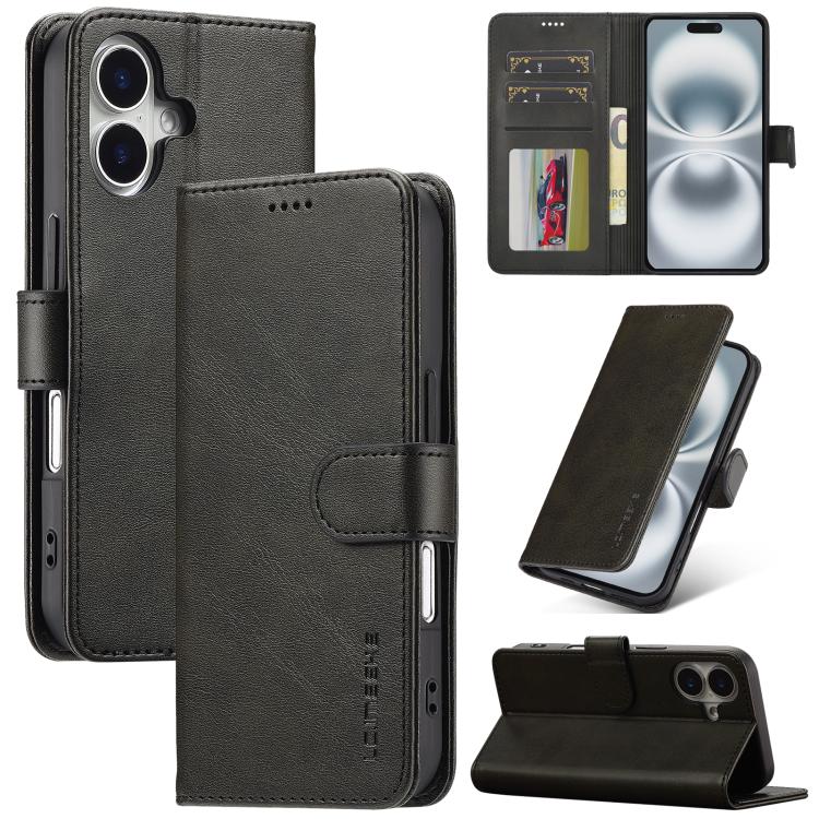 LC.IMEEKE Calf Texture Horizontal Flip Leather Case, For iPhone 18 Pro / 17 Pro, For iPhone 18 Pro Max / 17 Pro Max, For iPhone 16e / 17e, For iPhone 17