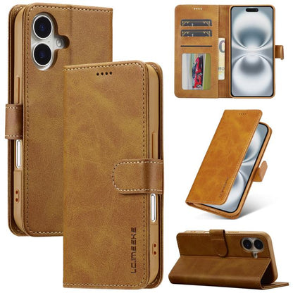 LC.IMEEKE Calf Texture Horizontal Flip Leather Case, For iPhone 18 Pro / 17 Pro, For iPhone 18 Pro Max / 17 Pro Max, For iPhone 16e / 17e, For iPhone 17
