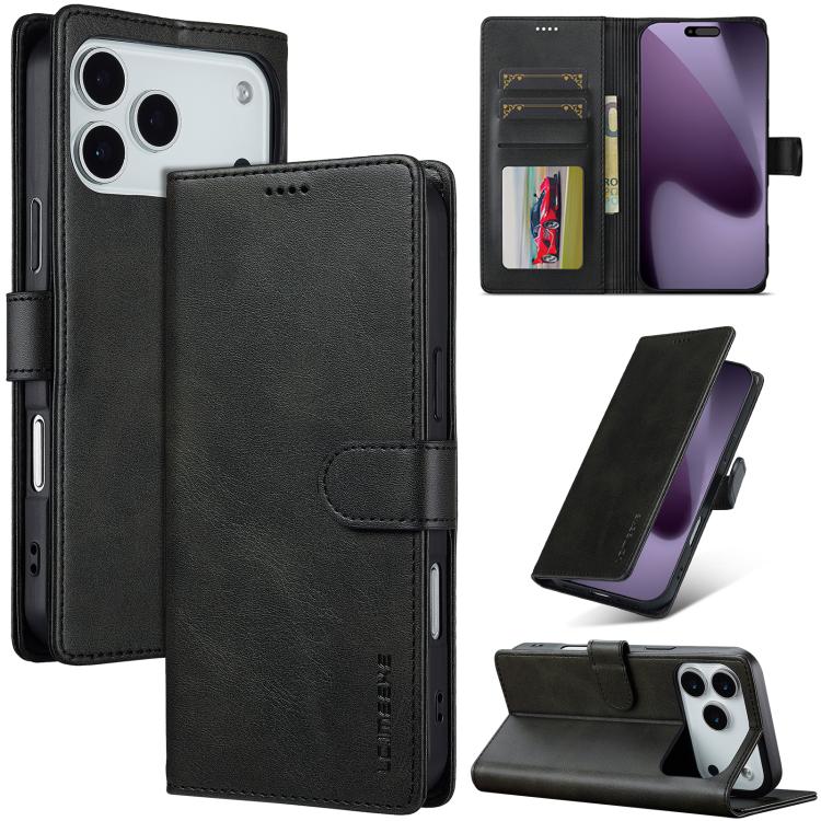 LC.IMEEKE Calf Texture Horizontal Flip Leather Case, For iPhone 18 Pro / 17 Pro, For iPhone 18 Pro Max / 17 Pro Max, For iPhone 16e / 17e, For iPhone 17