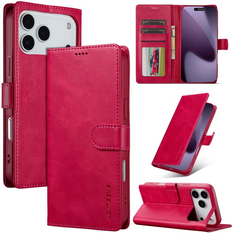 LC.IMEEKE Calf Texture Horizontal Flip Leather Case, For iPhone 18 Pro / 17 Pro, For iPhone 18 Pro Max / 17 Pro Max, For iPhone 16e / 17e, For iPhone 17