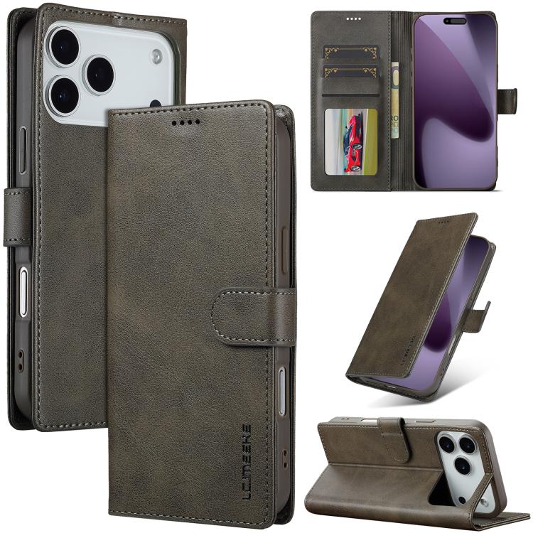 LC.IMEEKE Calf Texture Horizontal Flip Leather Case, For iPhone 18 Pro / 17 Pro, For iPhone 18 Pro Max / 17 Pro Max, For iPhone 16e / 17e, For iPhone 17