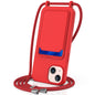 Integrated Card Bag Solid Color Liquid Silicone Phone Case with Lanyard, For iPhone 13 Pro, For iPhone 13, For iPhone 12, For iPhone 12 Pro Max, For iPhone 12 Pro