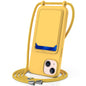 Integrated Card Bag Solid Color Liquid Silicone Phone Case with Lanyard, For iPhone 13 Pro, For iPhone 13, For iPhone 12, For iPhone 12 Pro Max, For iPhone 12 Pro