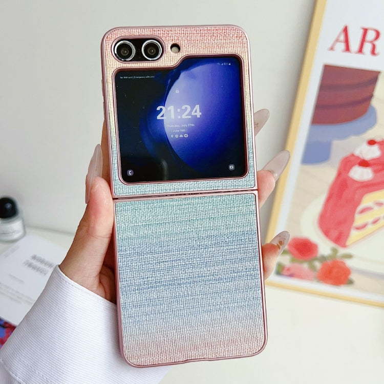 Illusory Color Leather Texture PC Phone Case, For Samsung Galaxy Z Flip6 / Flip7 FE, For Samsung Galaxy Z Flip5, For Samsung Galaxy Z Flip4, For Samsung Galaxy Z Flip3