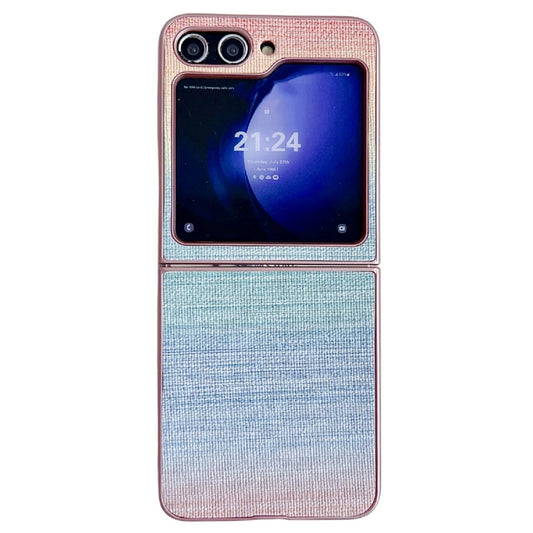 Illusory Color Leather Texture PC Phone Case, For Samsung Galaxy Z Flip6 / Flip7 FE, For Samsung Galaxy Z Flip5, For Samsung Galaxy Z Flip4, For Samsung Galaxy Z Flip3