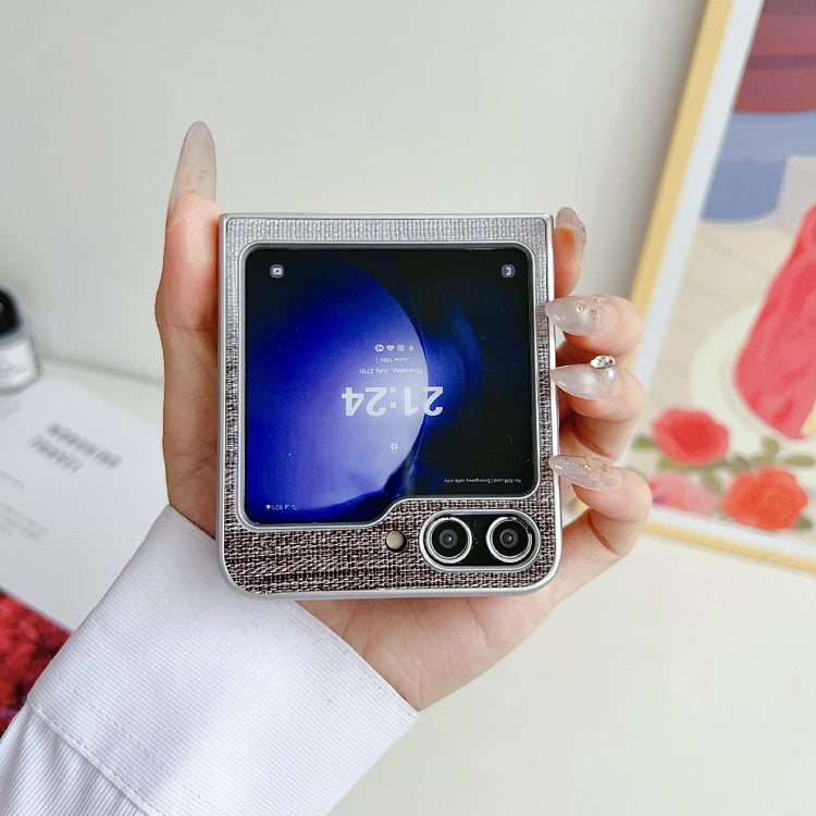 Illusory Color Leather Texture PC Phone Case, For Samsung Galaxy Z Flip6 / Flip7 FE, For Samsung Galaxy Z Flip5, For Samsung Galaxy Z Flip4, For Samsung Galaxy Z Flip3