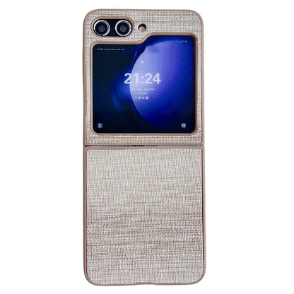 Illusory Color Leather Texture PC Phone Case, For Samsung Galaxy Z Flip6 / Flip7 FE, For Samsung Galaxy Z Flip5, For Samsung Galaxy Z Flip4, For Samsung Galaxy Z Flip3