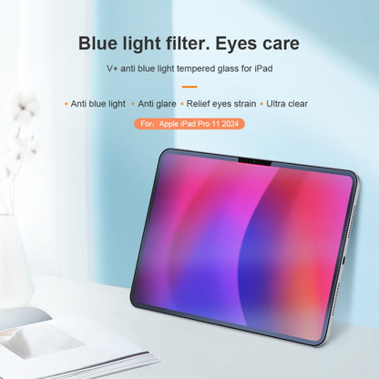 NILLKIN V+ Series Anti-Blue Light Tempered Glass Protective Film, For iPad Pro 11 2025 / 2024, For iPad Air 11 2024 / 2025